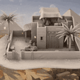 e4c82e15a22f7f69be388c16978861a7_original.gif Egyptian Architecture - Two Story house with trees