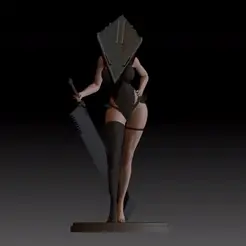 ezgif-2-5a429ab7b3.gif 3D file Female Pyramid Head From SILENT HILL・Template to download and 3D print