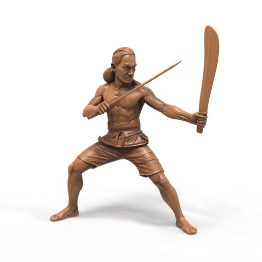 The Native Master: Eskrima / Arnis Warrior Figure (STL & OBJ)