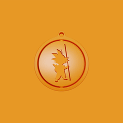 goku-1-3-sizes-solid-2.gif Fichier STL Porte-clés pivotant silhouette de Goku 3 tailles・Modèle à télécharger et à imprimer en 3D