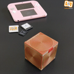 presentation1-gif.gif 3D file 16 IN 1 NINTENDO DS /3DS GAME CARTRIDGE STORAGE CUBE・Design to download and 3D print