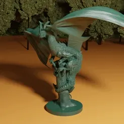 drago.gif STL file Dragon on Broken Tree・3D printing idea to download
