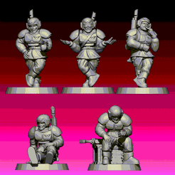 ezgif-5-09583a9d38.gif 3D file Procrastinating Guards! - Lazy Time in the Military!・Model to download and 3D print, Orfey