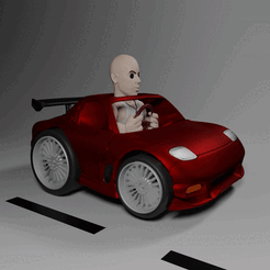 VIDEO-CON-LOGO.gif Download STL file CHIBI CAR - Mazda Rx7 Dominic Toretto • Object to 3D print, BetoRocker