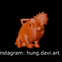 animacion.gif Archivo STL Llavero pochita・Plan de impresora 3D para descargar, hungdaviart