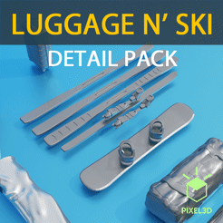 LUGGAGE.gif Файл STL Ski and Baggage Detail Pack - 07oct - 01・Шаблон для 3D-печати для загрузки, Pixel3D