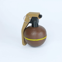frag_AdobeExpress.gif Archivo 3D CS-GO granada de fragmentación estilizada | granada counter strike | granada prop・Diseño para descargar y imprimir en 3D