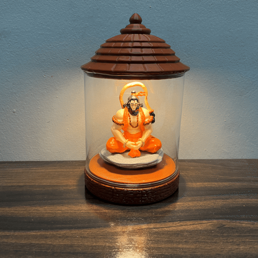 🛕 Minimal Temple Desk Lamp 🛕 (Idol Not included) - 3D model önizlemesi