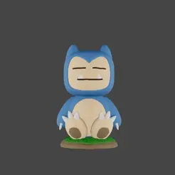 (—-) OBJ file snorlax・Model to download and 3D print, dreamystore3d