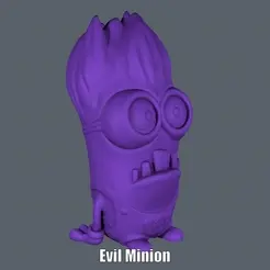 Evil Minion.gif STL-Datei Evil Minion (Einfacher Druck ohne Unterstützung)・Design für den 3D-Druck zum Herunterladen, Alsamen
