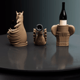 3-Wine-Holders.gif Vintage Vignettes: The Enchanted Trio 3D Wine Holders Collection