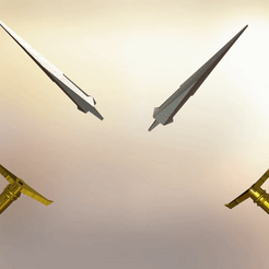 ezgif-2-85a08c9764.gif Archivo STL DAGGER DE LOKI・Objeto imprimible en 3D para descargar