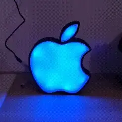 Apple-Gif.gif STL file Apple Light Box Apple Light LED・3D printable model to download
