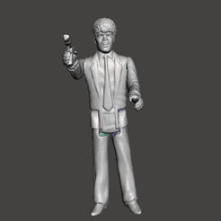 GIF.gif STL file PULP FICTION Jules Winnfield Samuel L. Jackson 3 3/4 POSSIBLE 3.75 KENNER STYLE ACTION FIGURE .STL .OBJ・3D print object to download, vadi
