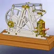 Assem100-0003.gif single cylinder balance beam steam engine