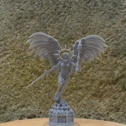 anim_make_st_celestine_300.gif STL file statue saint celestine warhammer・Design to download and 3D print
