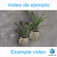 example-gif.gif Plant pot, small and large rhombus pattern - Mace pot for plants, small and large rhombus pattern
