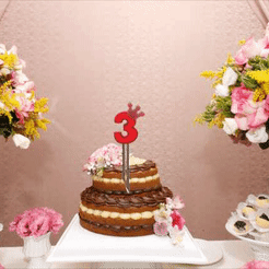 untitled.87.gif Download file CAKE TOPPER : Three • 3D printer object, HomeDecor