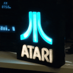 20221212_204843.gif STL file ATARI Lightbox Retro DIY・Model to download and 3D print