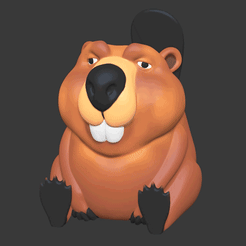 gif.gif Fichier STL CASTOR MIGNON - PAS DE SOUTIEN・Design imprimable en 3D à télécharger