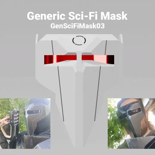 🧪 GENERIC SCIENCE FICTION MASK MODEL 03・ STL File for ・Cults