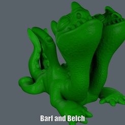 Barf and Belch.gif STL file Barf and Belch (Easy print no support)・3D printable model to download