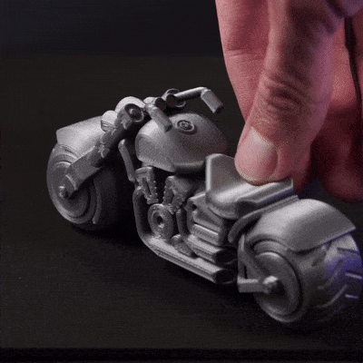 Chopper Motorcycle Print-In-Place