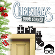 047a.gif 🎅 Christmas door corner (santa, decoration, decorative, home, wall decoration, winter) - by AM-MEDIA