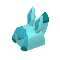 glaceon_keycap_gif.gif STL file Glaceon Pokemon Keycap - Mechanical Keyboard - Eeveelutions・3D printer model to download, HIKO3D