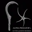 ALPHA-PREDATOR-SCYTHE-AND-SHURIKEN-GIF.gif 3D PRINTABLE PREDATOR ARCHAIC ACCESSORY PACK WEAPONS
