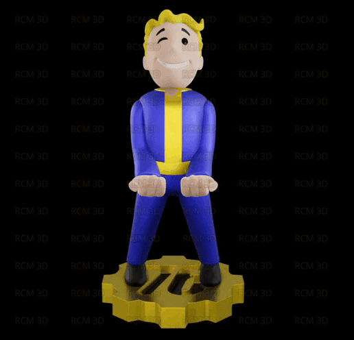 大学生 割引 Fallout boy Vault 👦 joystick 3D for File STL holder・ ゲームキャラクター