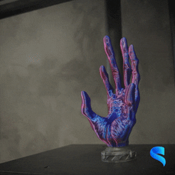 6-Finger-Alien-Hand-Controller-Holder-WEBM-GIF.gif STL file 6-Finger Alien Hand Controller Holder・3D printing template to download
