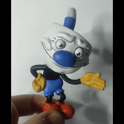 mugman face meme - 3D model önizlemesi