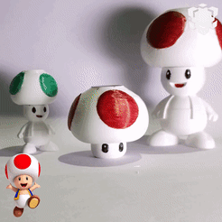 VID_20230531_130808422_3.gif OBJ file Cute Little Toad from The Super Mario Bros. Movie・3D printer model to download