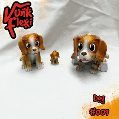 Pet Dog Flexi Print-In-Place + figure & keychain