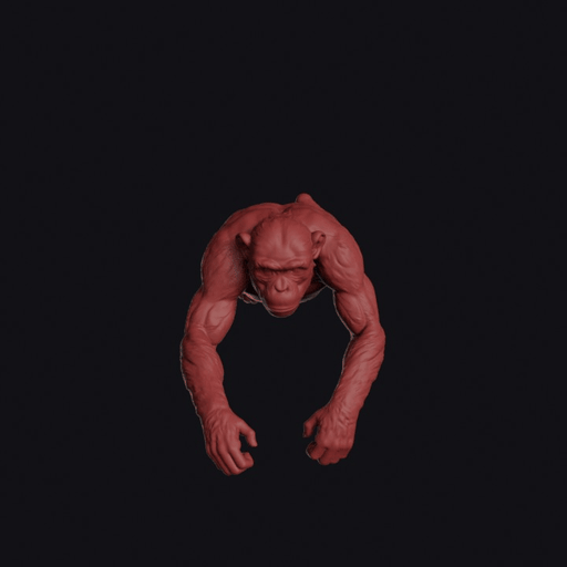 Leaping Chimpanzee