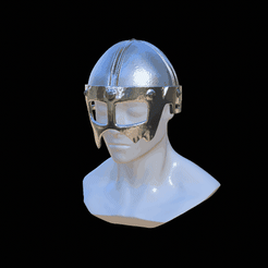 viking-helm-2.gif STL file 2. slightly broken viking The Middle Ages・3D printing model to download