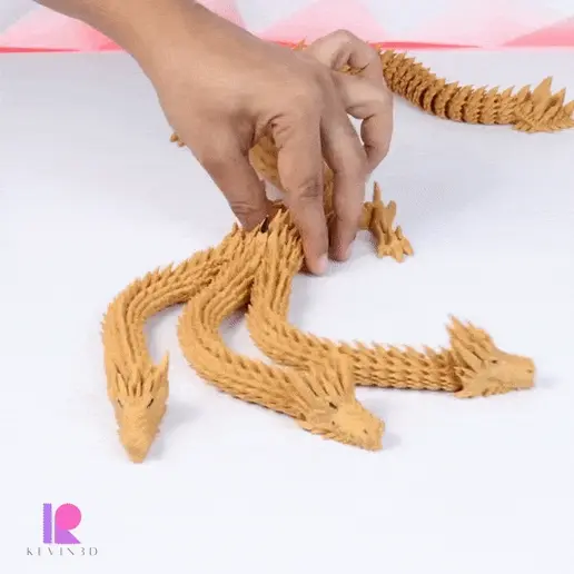 Giant Articulated Dragon with 3 Heads FLEXI WIGGLE PET Chunky DRAGON