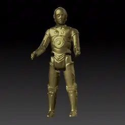 c3po2.gif Star-Wars C3PO Kenner Kenner Style Action figure STL OBJ 3D
