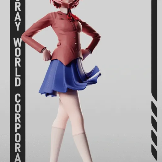 ♀️ Natsuki | Doki Doki Literature Club!・ 3D File for 3D