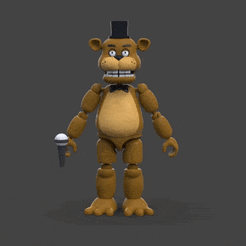 Freddy.356.gif STL file FIVE NIGTHS AT FREDDY'S FREDDY FAZBEAR articulated figure・3D printable model to download