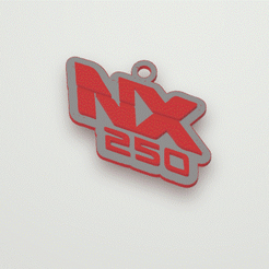 nx.gif STL file KeyChain NX 250・Design to download and 3D print