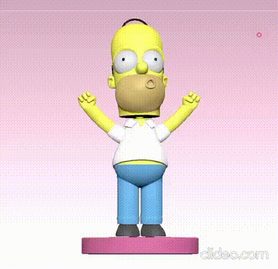 👾 Homer Simpson bubble head WooHoo・ STL File for ・Cults - Main Image
