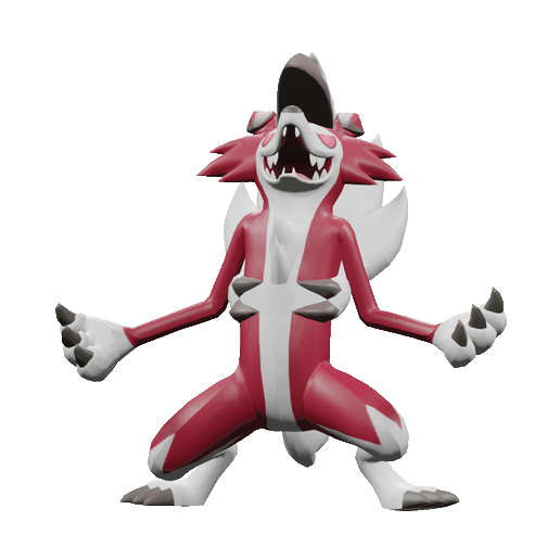 Pokémon - (745) Lycanroc Midnight 3D model