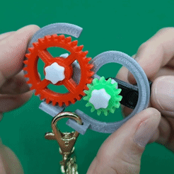 anigif.gif Fichier STL gratuit Porte-clés à engrenage droit fabriqué à l'aide d'une imprimante 3D・Plan pour imprimante 3D à télécharger