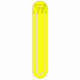 W-LETTER-GIF.gif STL file PERSONALIZED W-LETTER BOOKMARK・3D printable model to download, NASYADESIGN