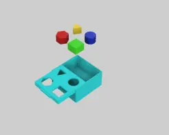 Gif.gif Archivo STL Puzzle de formas - Caja para bebé・Objeto de impresión 3D para descargar