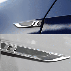 Untitled-1.gif Fichier STL Badge latéral d'aile vw R GT GTI GTD・Objet imprimable en 3D à télécharger