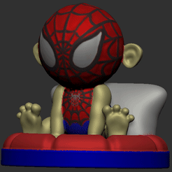 gif.gif Free STL file Cosplay Baby - Spiderman・3D printable model to download