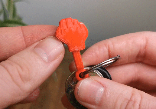 🗝️ Mini llavero dedo corazón・Archivo STL Gratis para ・Cults